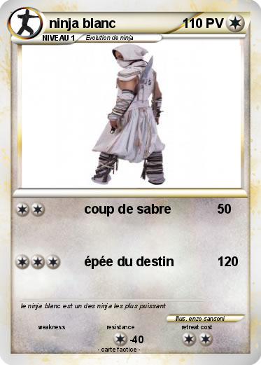 Pokemon ninja blanc