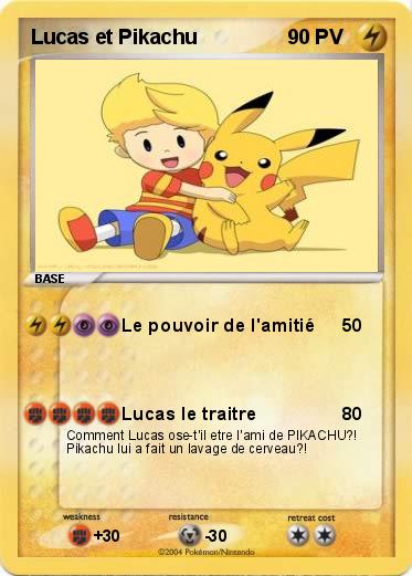Pokemon Lucas et Pikachu