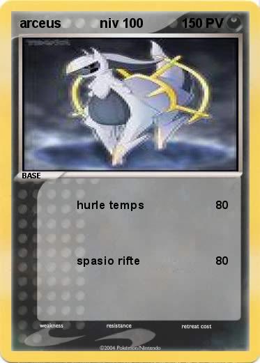 Pokemon arceus           niv 100      