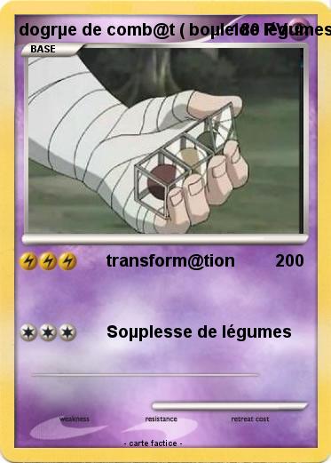 Pokemon dogrµe de comb@t ( boµle de légumes )
