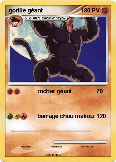 Pokemon gorille géant