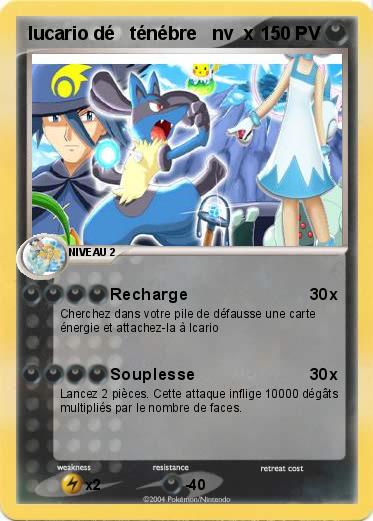 Pokemon lucario dé   ténébre   nv  x  