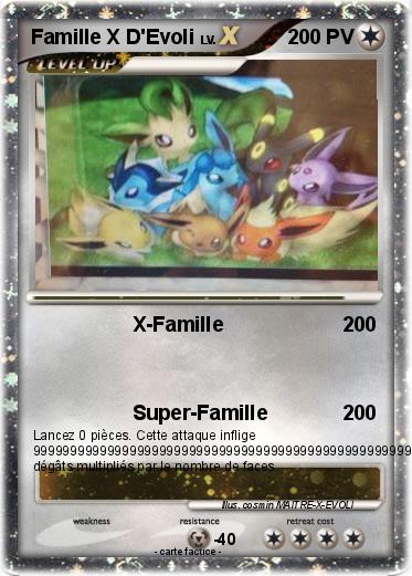 Pokemon Famille X D'Evoli