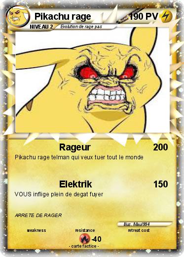 Pokemon Pikachu rage