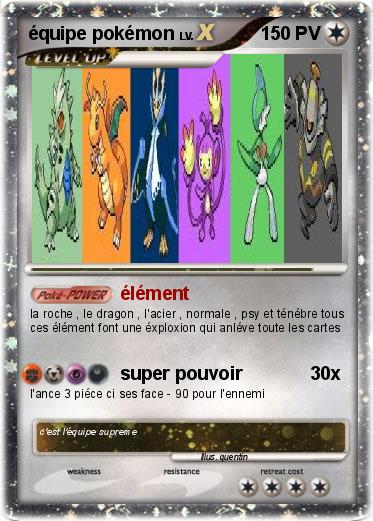 Pokemon équipe pokémon