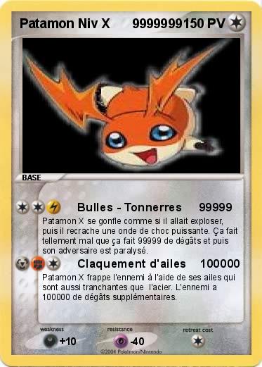 Pokemon Patamon Niv X      9999999