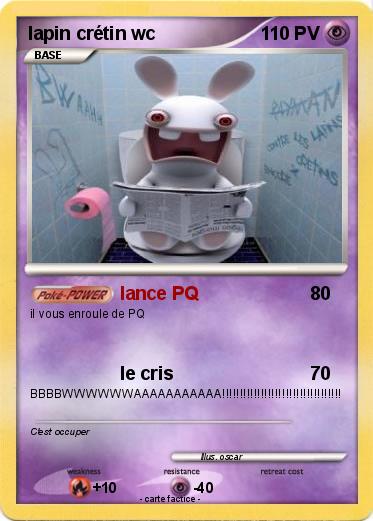 Pokemon lapin crétin wc