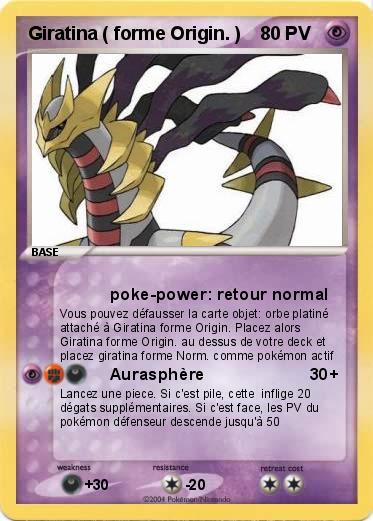 Pokemon Giratina ( forme Origin. )