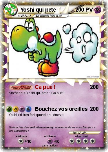 Pokemon Yoshi qui pete