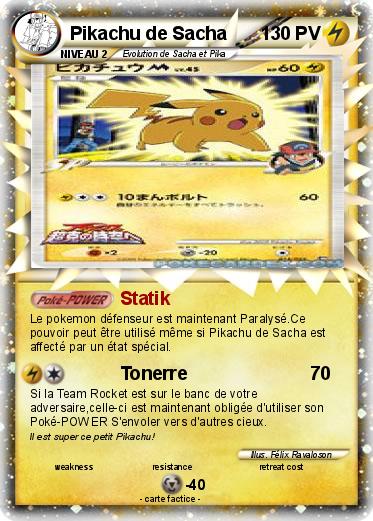 Pokemon Pikachu de Sacha