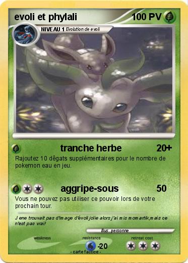 Pokemon evoli et phylali