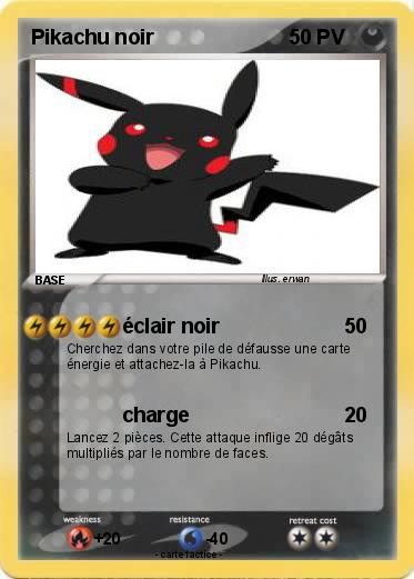 Pokemon Pikachu noir
