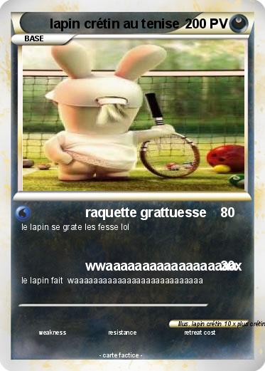Pokemon lapin crétin au tenise