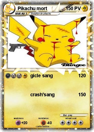 Pokemon Pikachu mort