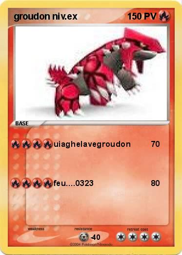 Pokemon groudon niv.ex
