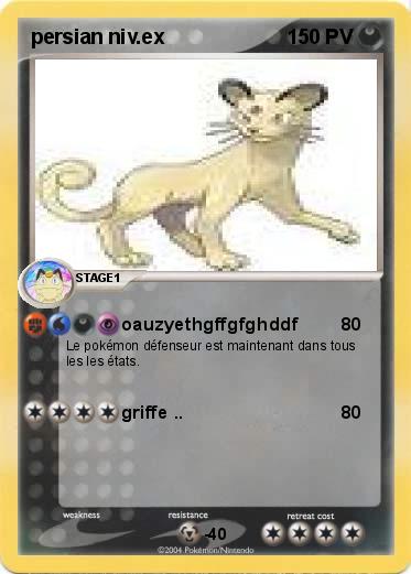 Pokemon persian niv.ex