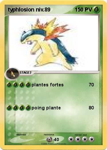 Pokemon typhlosion niv.89