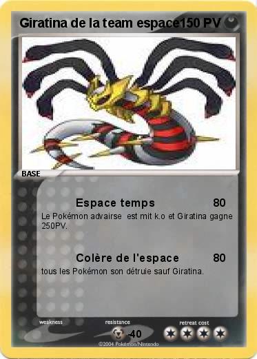 Pokemon Giratina de la team espace