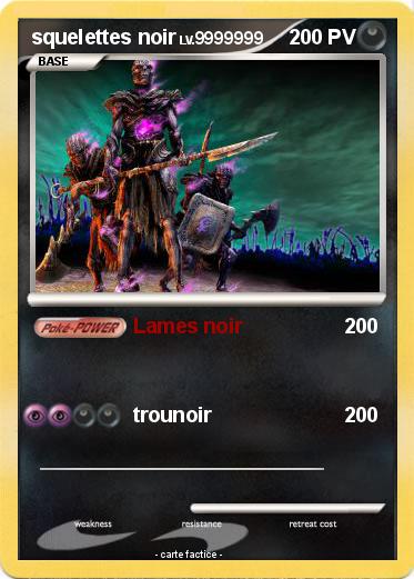 Pokemon squelettes noir