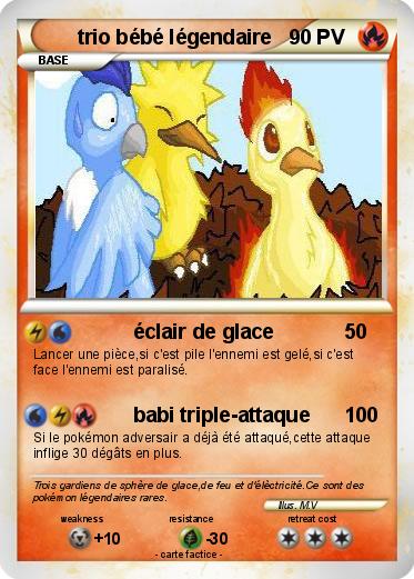 Pokemon trio bébé légendaire