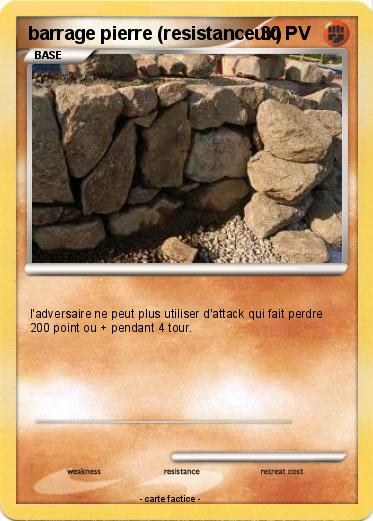 Pokemon barrage pierre (resistanceux)