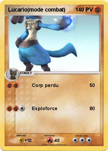 Pokemon Lucario(mode combat)