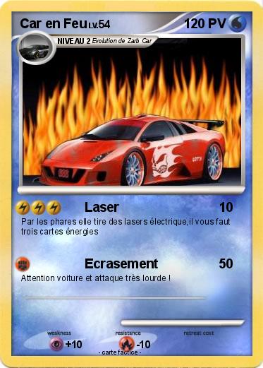 Pokemon Car en Feu