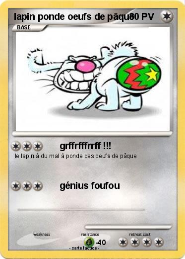 Pokemon lapin ponde oeufs de pâque