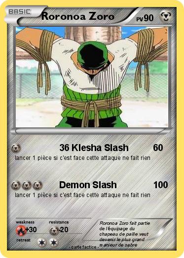 Pokemon Roronoa Zoro