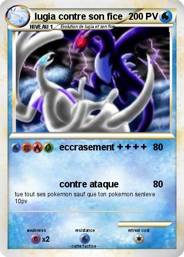 Pokemon lugia contre son fice