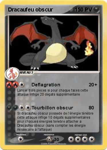 Pokemon Dracaufeu obscur
