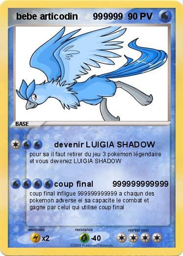 Pokemon  bebe articodin      999999