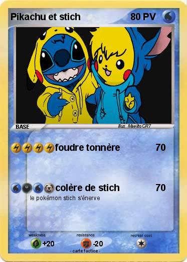 Pokemon Pikachu et stich