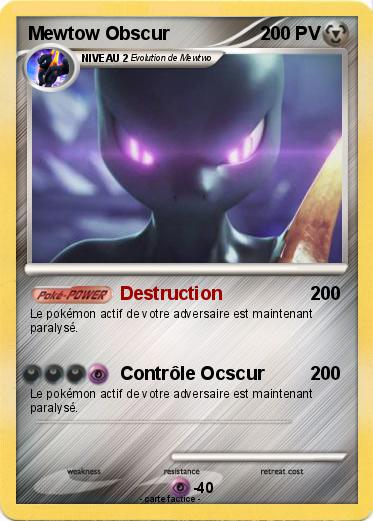 Pokemon Mewtow Obscur
