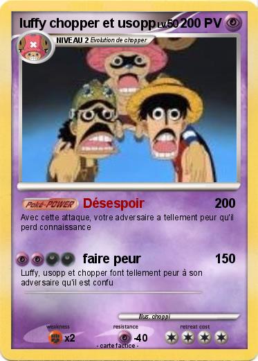 Pokemon luffy chopper et usopp