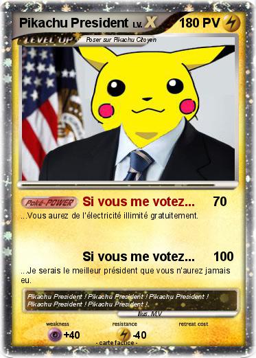 Pokemon Pikachu President