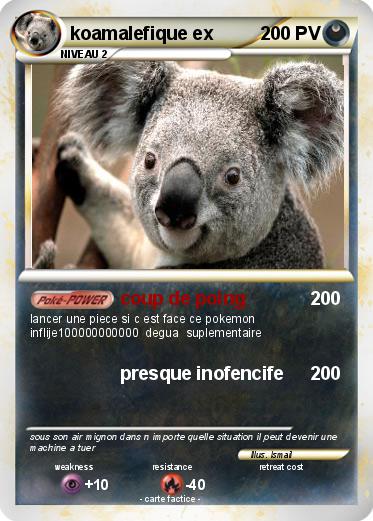 Pokemon koamalefique ex