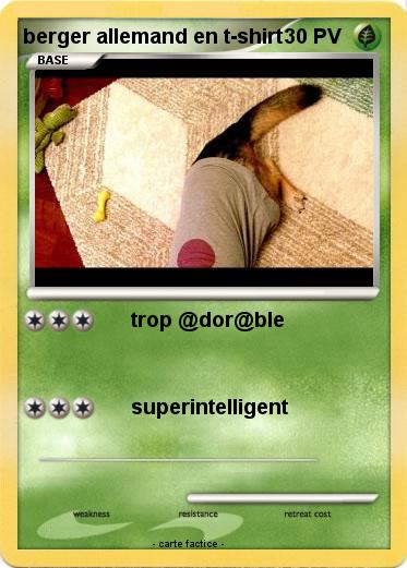 Pokemon berger allemand en t-shirt