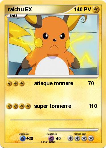 Pokemon raichu EX
