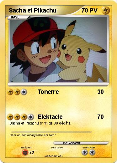 Pokemon Sacha et Pikachu