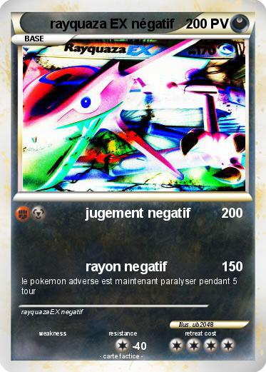Pokemon rayquaza EX négatif