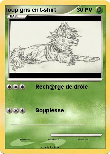 Pokemon loup gris en t-shirt