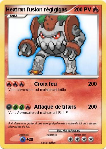 Pokemon Heatran fusion régigigas