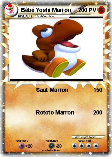 Pokemon Bébé Yoshi Marron