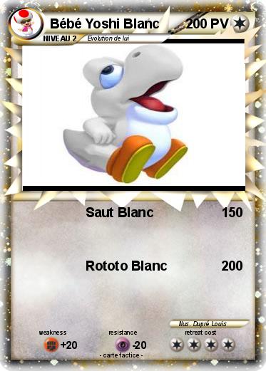 Pokemon Bébé Yoshi Blanc