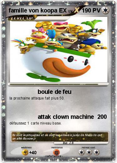 Pokemon famille von koopa EX