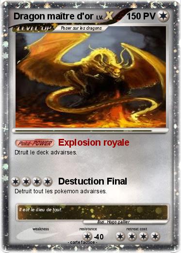 Pokemon Dragon maître d'or