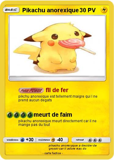 Pokemon Pikachu anorexique