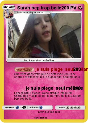 Pokemon Sarah bcp trop belle