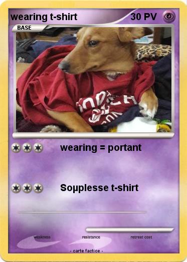 Pokemon wearing t-shirt